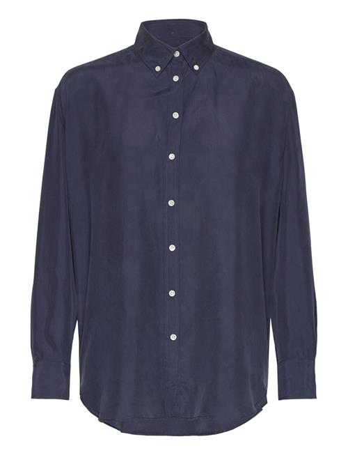Relaxed Silk Shirt GANT Blue