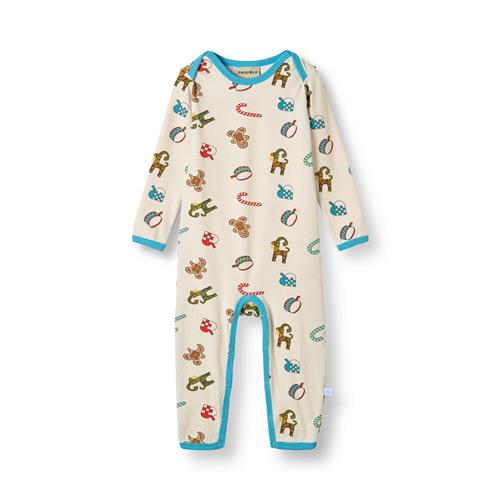 Småfolk Ulm Langærmet Babydragt Med Julepynt Hvid Vanilla  Vanilla-68 cm  Hvid  68 cm  unisex