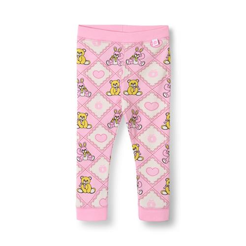 Småfolk Elstar Leggings Til Baby Med Bamser Pink Lace  Lace-68 cm  Lyserød  68 cm  kvinde