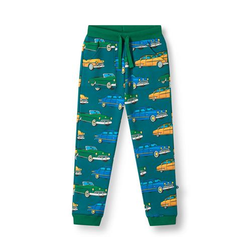 Småfolk Macoun Joggingbukser Med Biler Beige Petroleum Green  Petroleum Green-1-2 Y  Grøn  1-2 år  mand