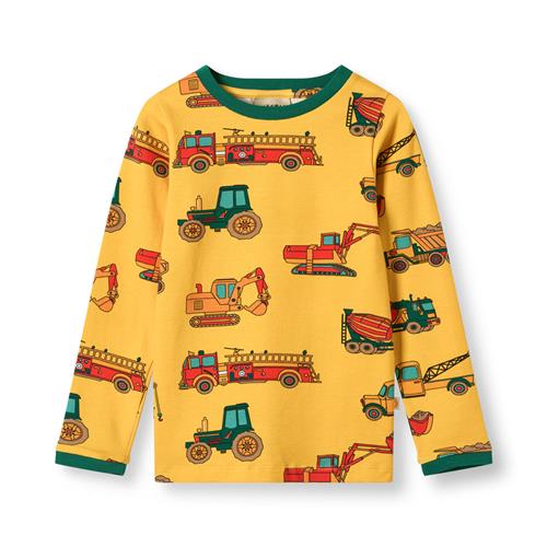 Småfolk Elstar Langærmet Top Med Køretøjer Gul Sunstruck  Sunstruck-4-5 Y  Gul  4-5 år  mand
