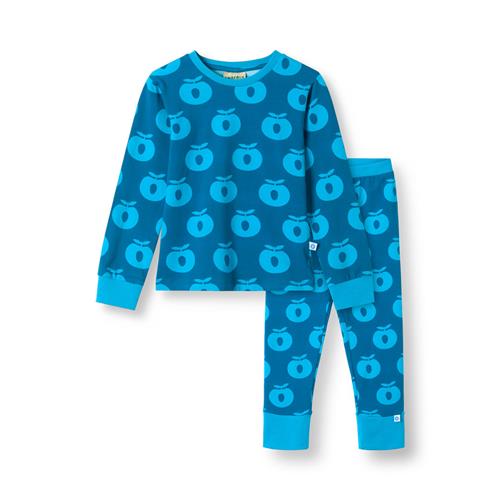 Småfolk Jubilee Nattøjssæt Med Æbler Blå Vivid Blue  Vivid blue-7-8 Y  Blå  7-8 år  mand