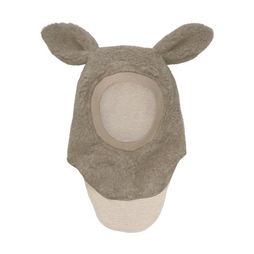 Huttelihut Balaclava Af Uldbamse Med Ører Camel Melange  Camel Melange 48 cm Wool Brun  48 cm  unisex