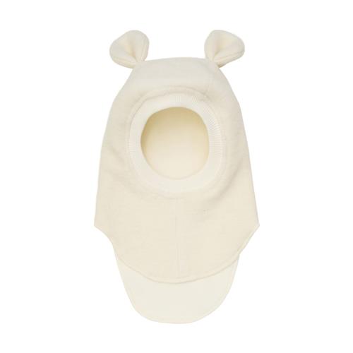 Huttelihut Balaclava I Uld Med Ører Tofu  Tofu 48 cm  Hvid  48 cm  unisex