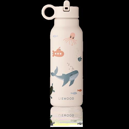 Liewood Falk Vandflaske 350 Ml Sea Creature / Sandy  Sea Creature / Sandy-One Size  Beige  One Size 2+ Years unisex
