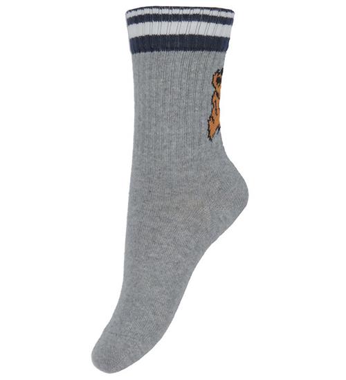 Melton Strømper - Tiger - Lysegråmeleret