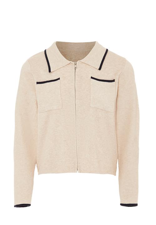 NAEMI Cardigan  beige / sort