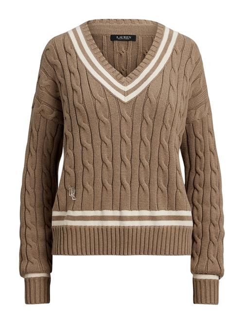 Se Lauren Ralph Lauren Pullover 'TEDURPH'  creme / mørkebeige ved About You