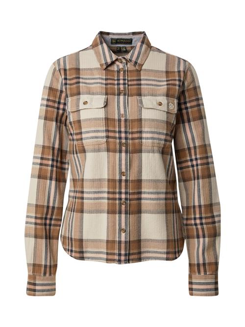 Superdry Bluse  sand / mørkebeige / sort