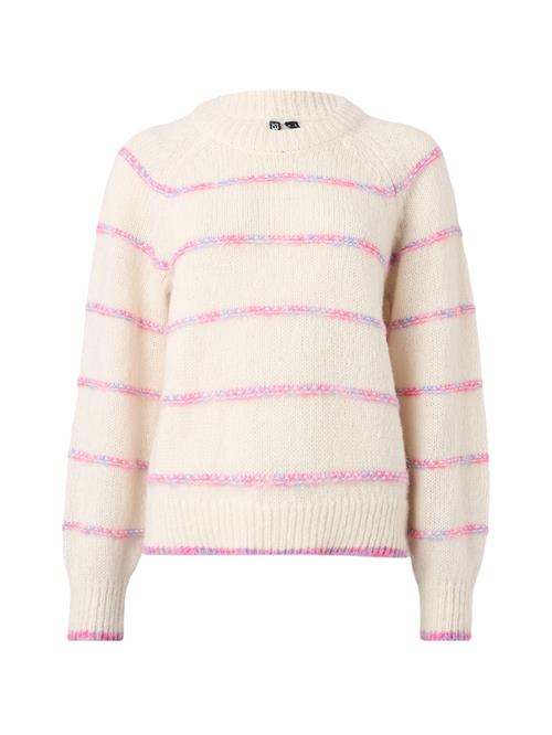 PIECES Pullover 'PCNELIA'  ecru / lilla / lyserød