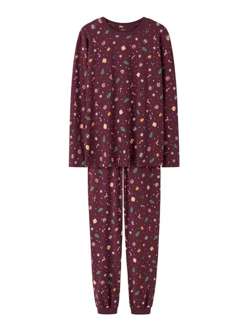 NAME IT Jule Natsæt Voksen Vismas Burgundy