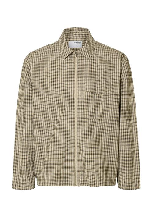 Slhrlxmatt Zip Overshirt Selected Beige