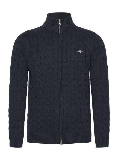 Cotton Cable Zipped Cardigan GANT Navy