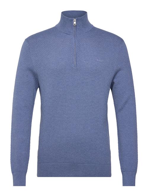 Textured Cotton Merino Half Zip GANT Blue