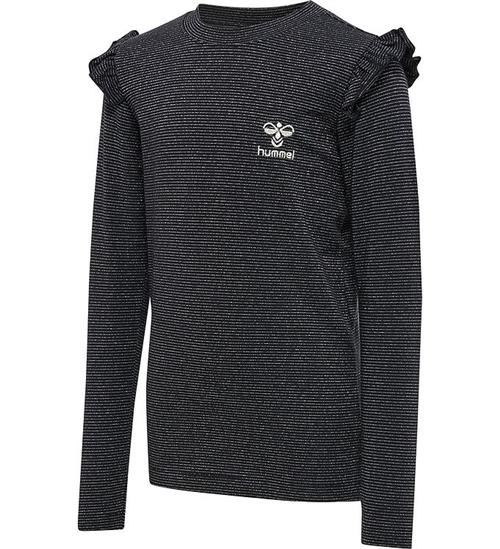 Hummel Bluse - hmlLumi - Sort m. Sølvstriber
