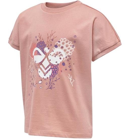 Hummel T-shirt - hmlAtlantis - Rosa m. Print