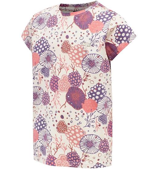 Hummel T-shirt - hmlCoral - Hvid m. Mønster