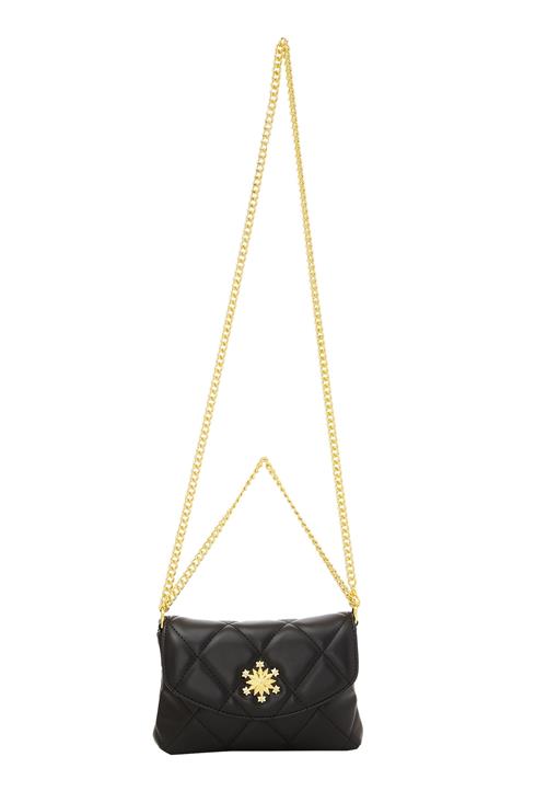 faina Skuldertaske  guld / sort