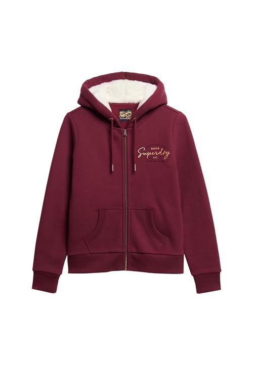 Superdry Sweatjakke 'Luxe'  orange / bordeaux