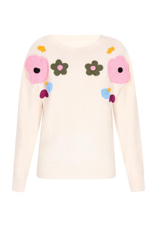 MYMO Pullover  beige / grøn / pink