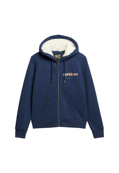 Superdry Sweatjakke 'Luxe'  mørkeblå / bronze