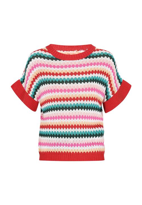 ebeeza Pullover 'Boho'  turkis / lyserød / rød / hvid