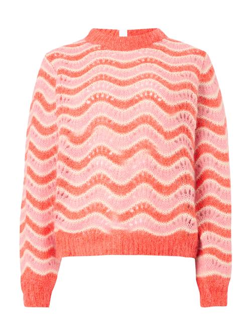 YAS Pullover 'YASEMANI'  creme / koral / lyserød