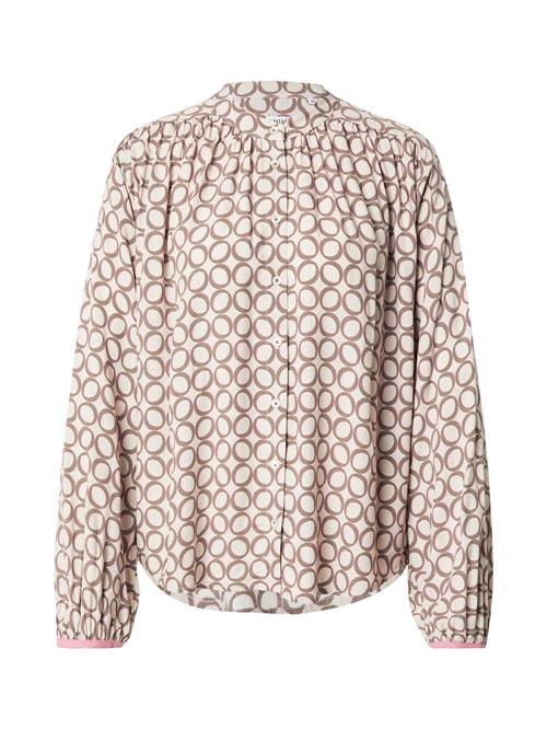 Emily Van Den Bergh Bluse  brun / hvid