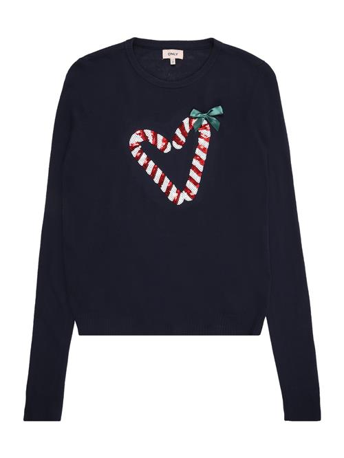 ONLY GIRLS Pullover 'KOGXMAS'  mørkeblå / grøn / rød / hvid