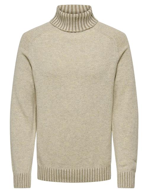 Onseddy Reg 7 Wool Roll Knit ONLY & SONS Cream