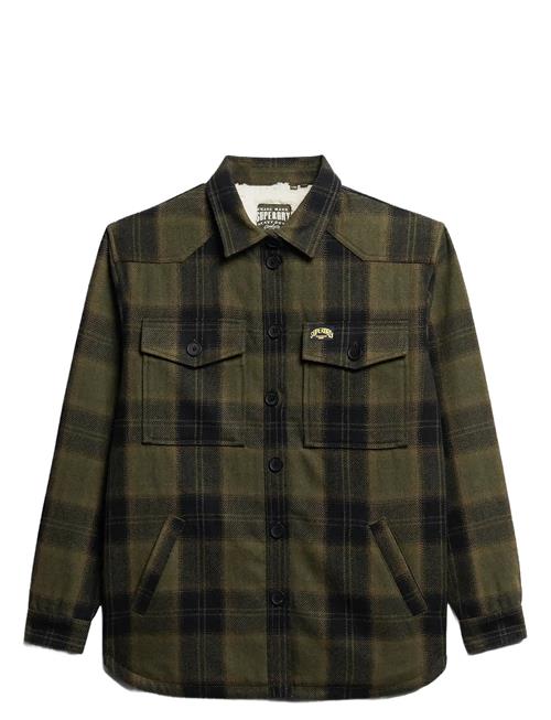 Borg Check Overshirt Superdry Green
