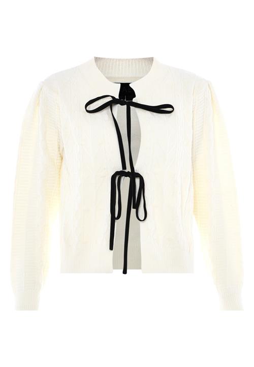 NAEMI Cardigan  sort / uldhvid