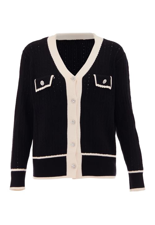 CHANI Cardigan  ecru / sort