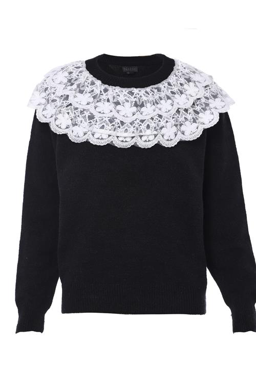 NAEMI Pullover  sort / hvid