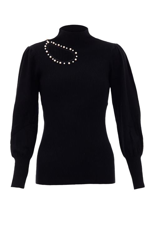 NAEMI Pullover  sort / perlehvid