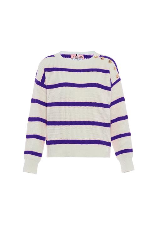 nascita Pullover  mørkelilla / uldhvid