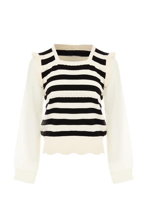 NAEMI Pullover  sort / uldhvid