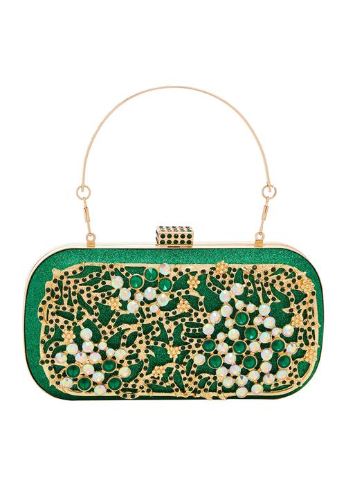 FELIPA Clutch  guld / grøn / hvid