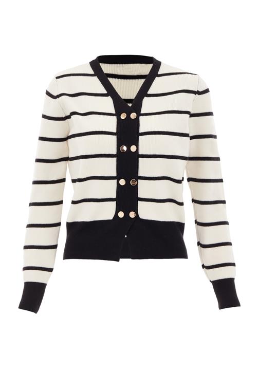 NAEMI Cardigan  sort / uldhvid