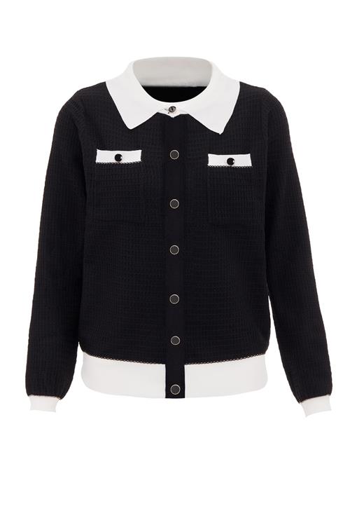 CARNEA Cardigan  guld / sort / hvid