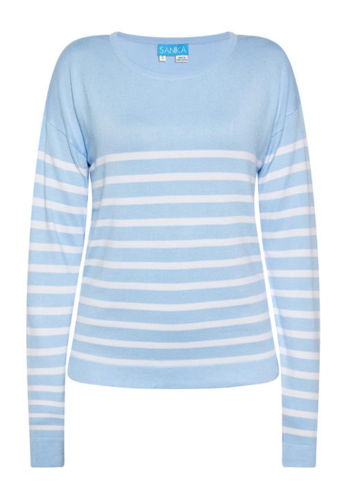 SANIKA Pullover  lyseblå / hvid