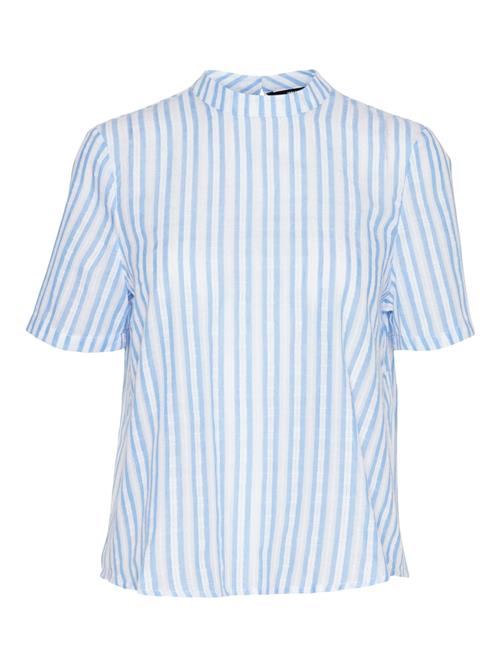 Se VERO MODA Bluse 'VMOLLIE'  lyseblå / offwhite ved About You