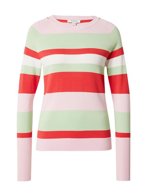 b.young Pullover 'BYMMMorla'  pastelgrøn / lyserød / rød / hvid