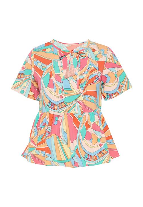 SANIKA Bluse 'Fashion Look'  turkis / lyseblå / orange / lyserød