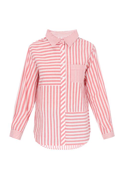 SANIKA Bluse 'Fashion Look'  hindbær / hvid