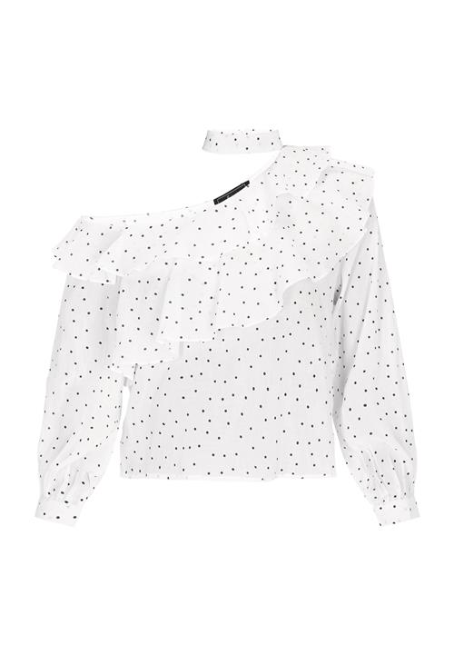 NAEMI Bluse  sort / offwhite