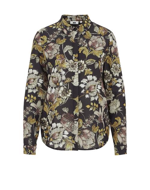 WE Fashion Bluse  navy / brun / sennep / pastelgrøn