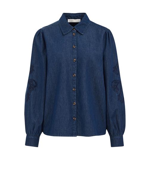 WE Fashion Bluse  blue denim / mørkeblå