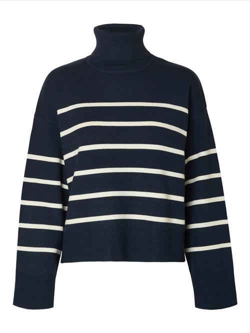 SELECTED Pullover 'SLFKAMMA'  marin / hvid