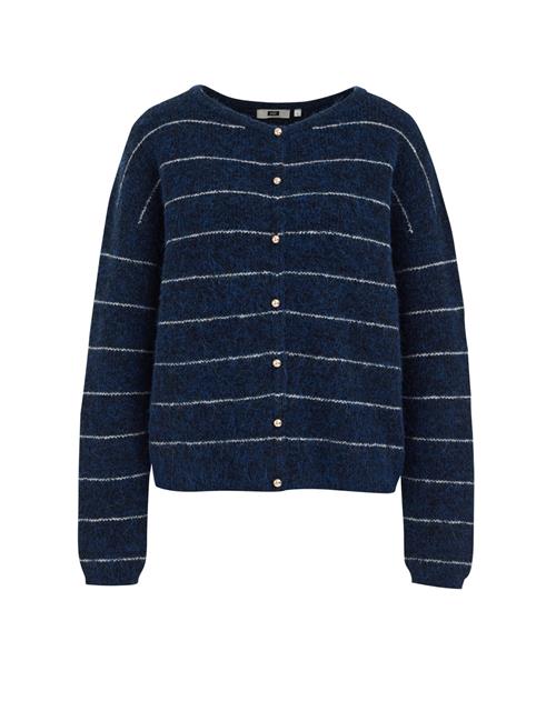 WE Fashion Cardigan  mørkeblå / hvid